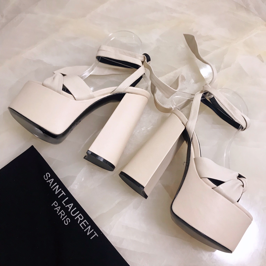 YSL BIANCA SANDALS IN SMOOTH LEATHER